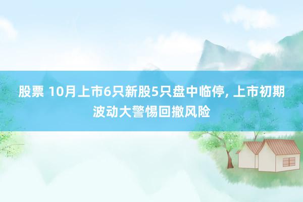 股票 10月上市6只新股5只盘中临停, 上市初期波动大警惕回撤风险