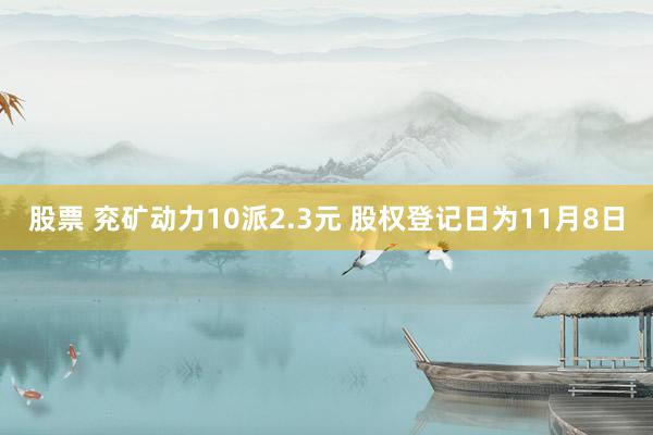 股票 兖矿动力10派2.3元 股权登记日为11月8日