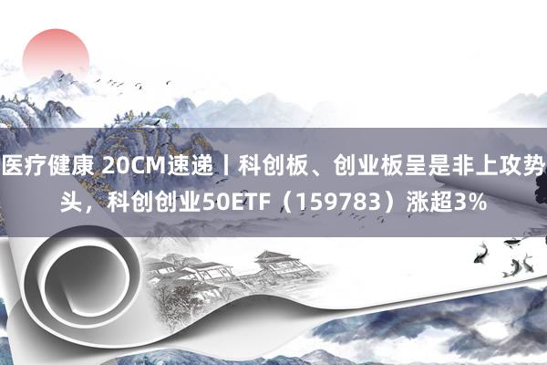 医疗健康 20CM速递丨科创板、创业板呈是非上攻势头，科创创业50ETF（159783）涨超3%