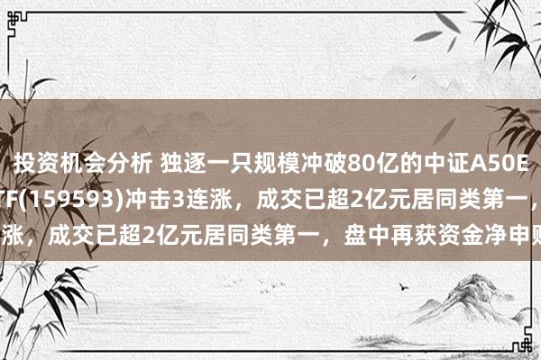 投资机会分析 独逐一只规模冲破80亿的中证A50ETF——祥瑞中证A50ETF(159593)冲击3连涨，成交已超2亿元居同类第一，盘中再获资金净申购！