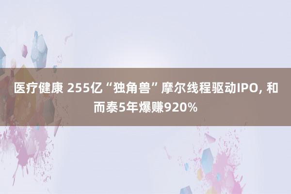 医疗健康 255亿“独角兽”摩尔线程驱动IPO, 和而泰5年爆赚920%