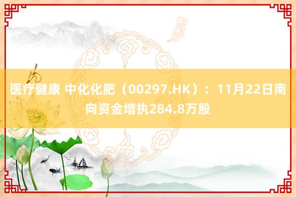 医疗健康 中化化肥（00297.HK）：11月22日南向资金增执284.8万股