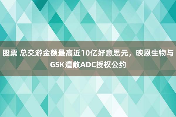 股票 总交游金额最高近10亿好意思元，映恩生物与GSK遣散ADC授权公约