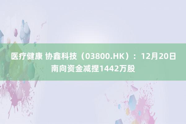 医疗健康 协鑫科技（03800.HK）：12月20日南向资金减捏1442万股